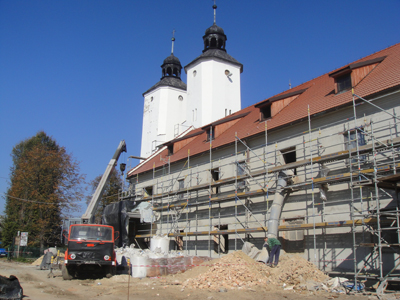 Postęp prac remontowych w klasztorze w Hebdowie