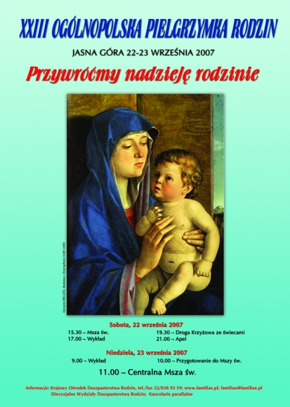 XXIII Ogólnopolska Pielgrzymka Rodzin