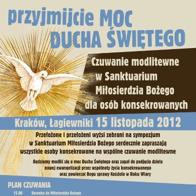Czuwanie modlitewne dla osób konsekrowanych w Sanktuarium Miłosierdzia Bożego