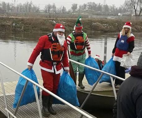 Święty Mikołaj w Łowiczu... przypłynął :)