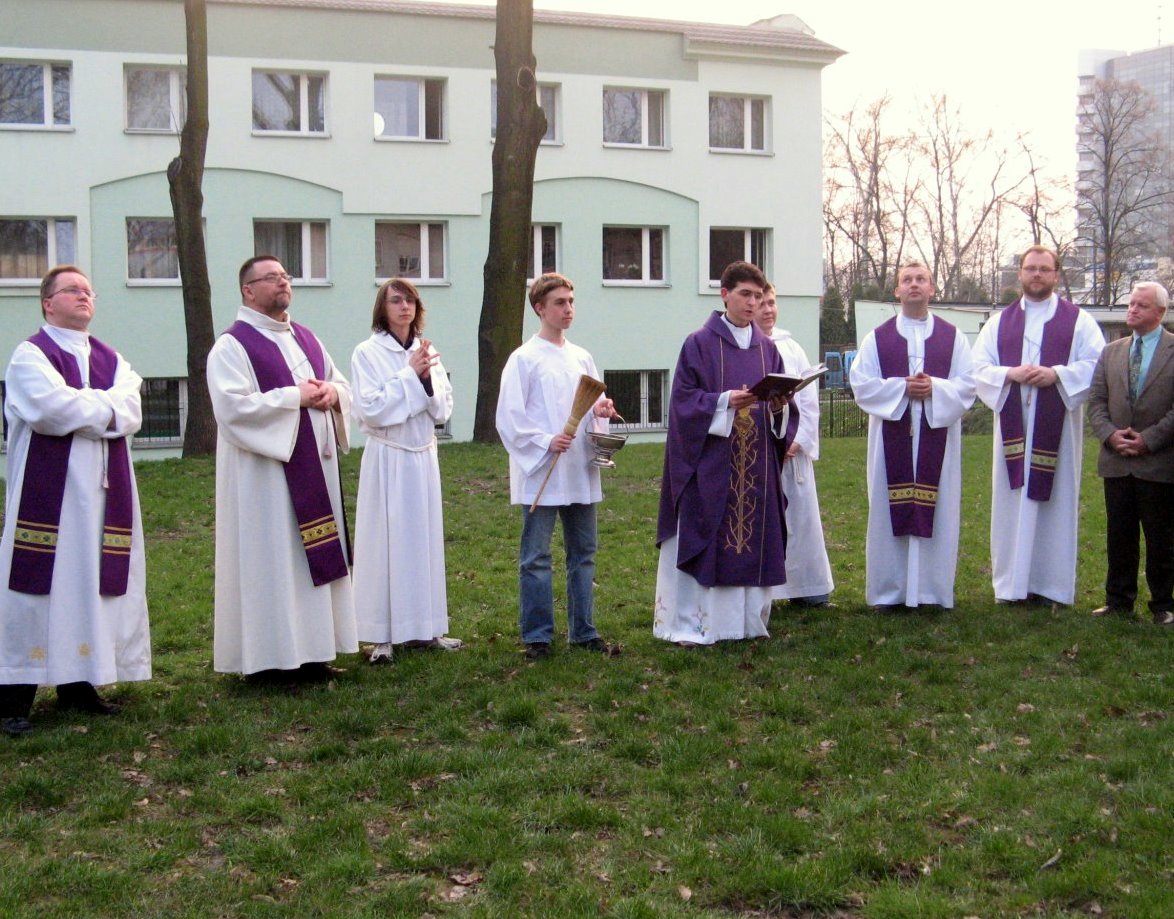 Poświęcenie ziemi pod rozbudowę Krakowskiego Gimnazjum