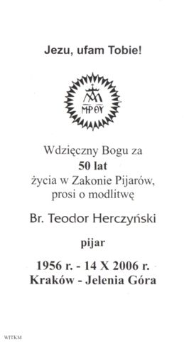  Jubileusz Brata Teodora Herczyńskiego Sch.P.