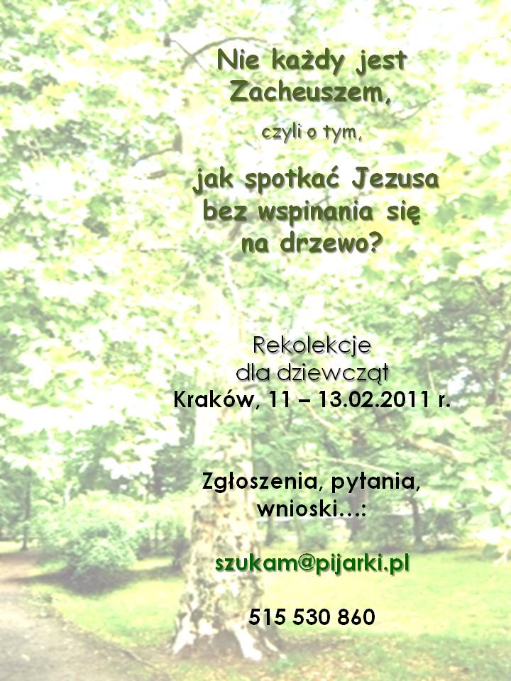 Rekolekcje dla dziewcząt u Sióstr Pijarek